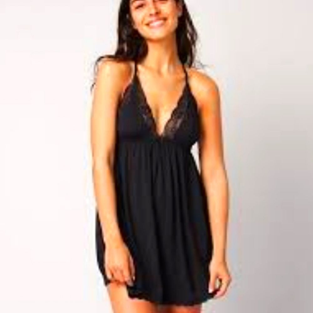 Cinema Etoile Seductive Wear 2-Piece Chiffon Babydoll- Black